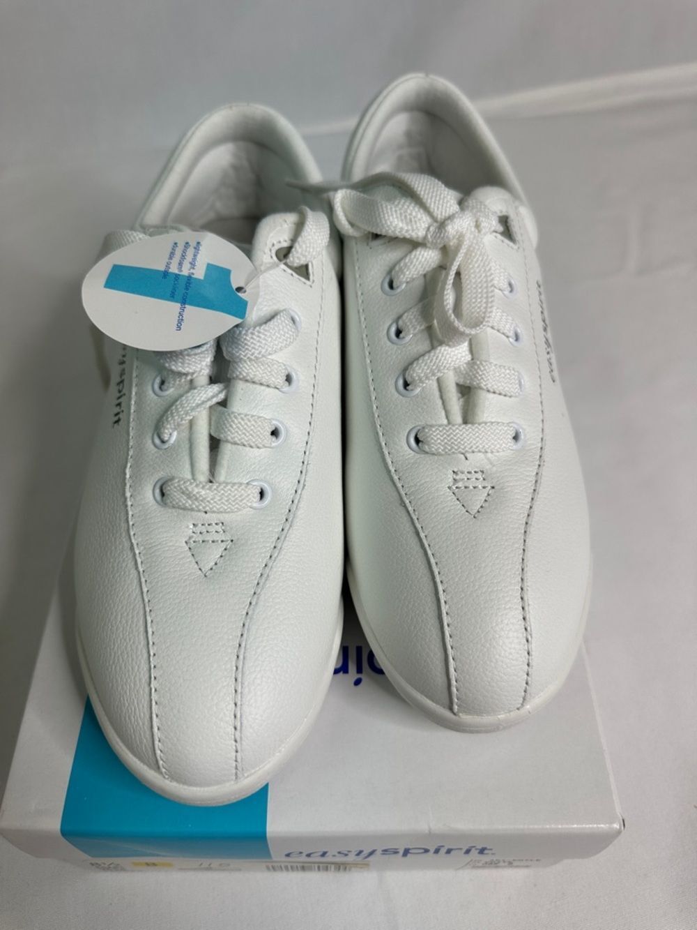 Easy Spirit White Leather Sneakers